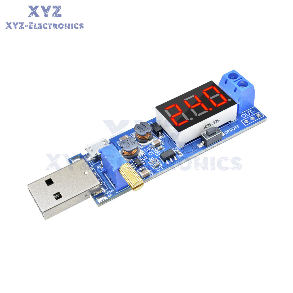 DC-DC 5V to 1.2V~24V USB Step UP/Down Boost Buck Adjustable Power Supply Module
