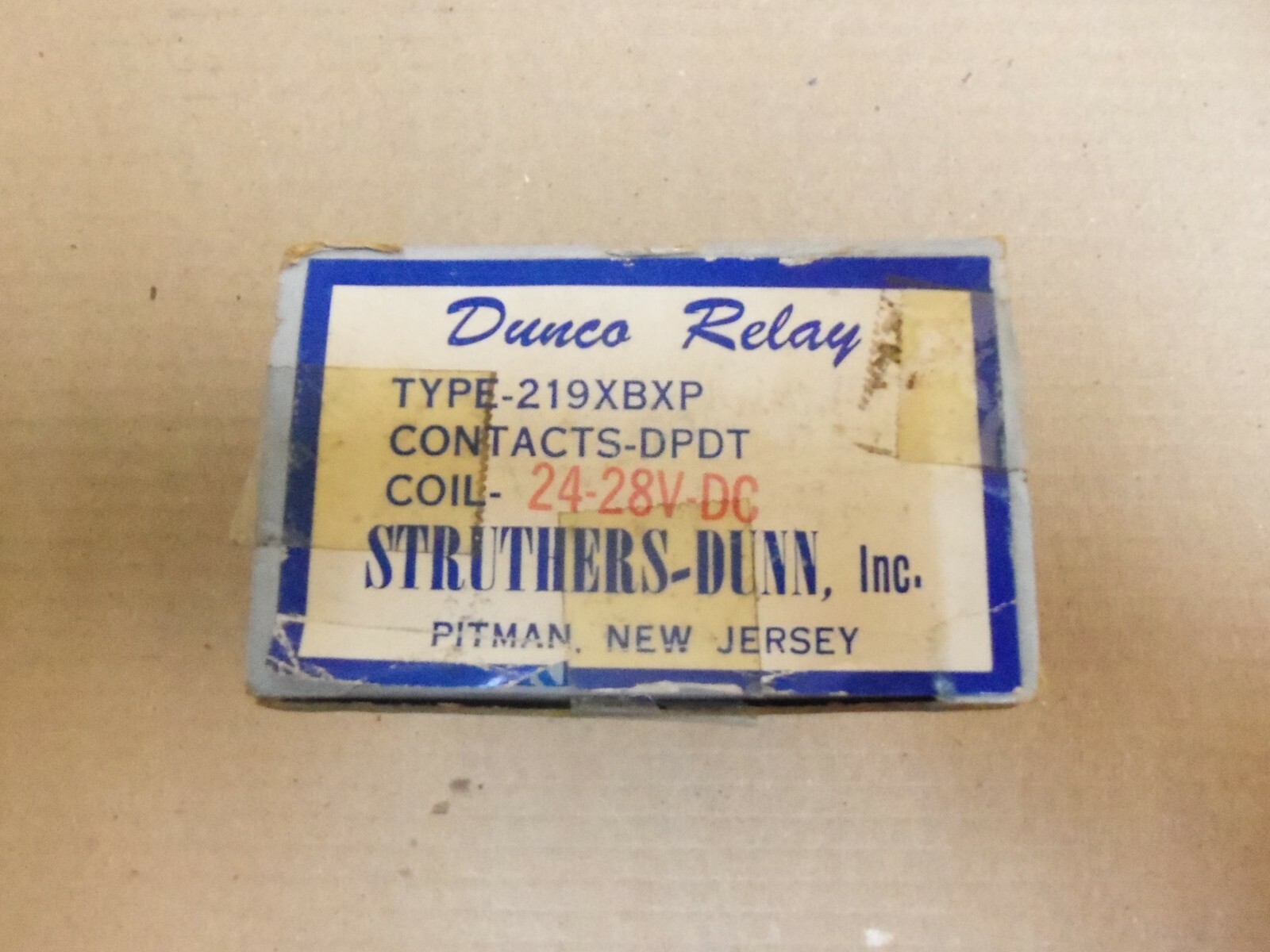 NEW Dunco Relay 219XBXP 120VAC 10AMPS 110-120V 50-60Hz AK