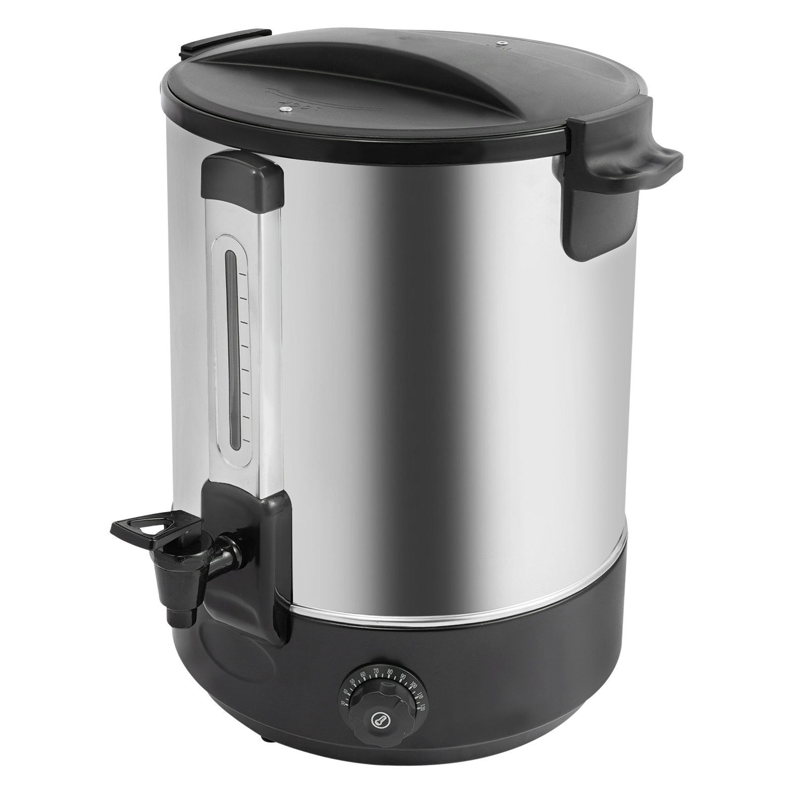 38L Commercial Eletric Hot Water Dispenser Countertop Water Boiler 110V Black