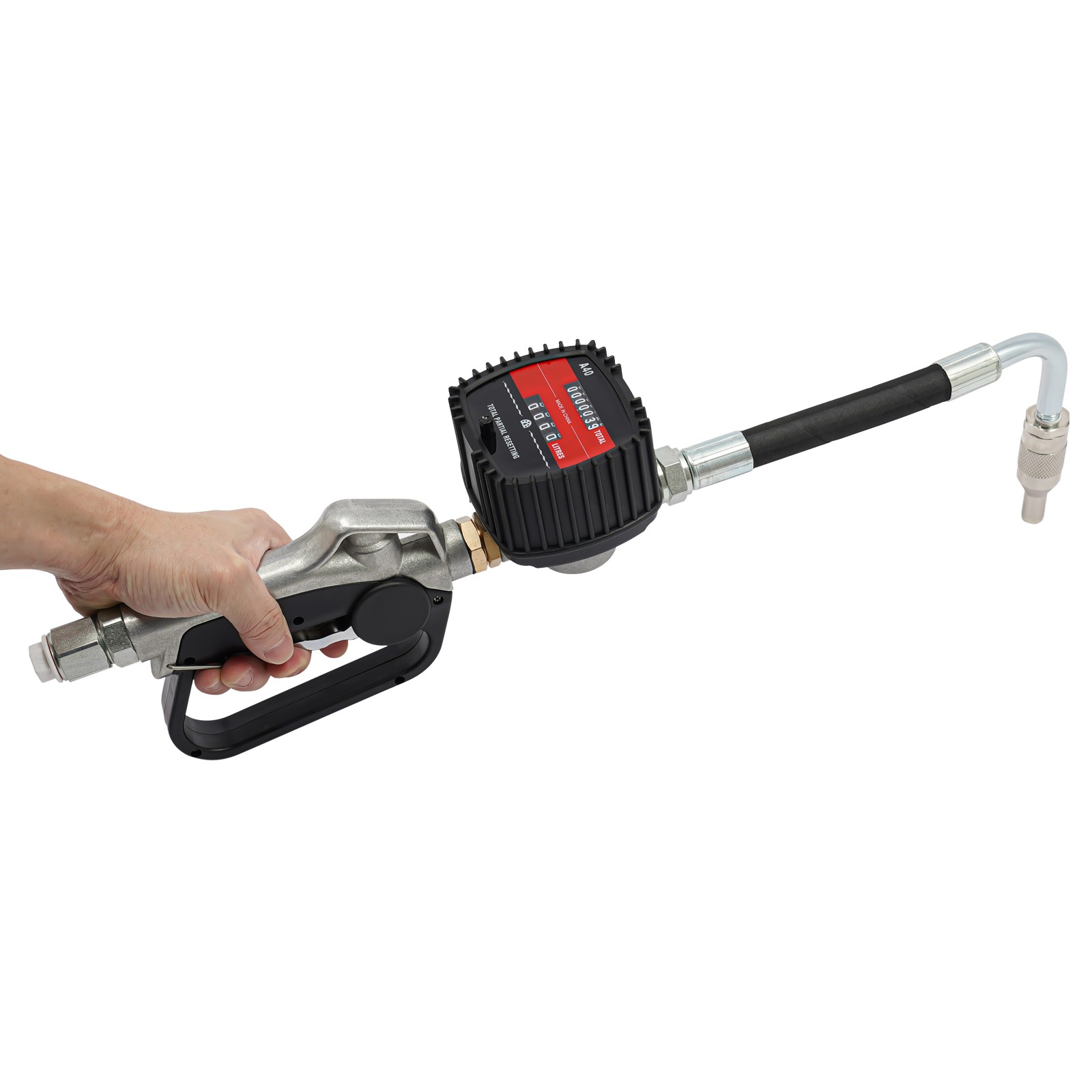 1/2» Oil Control Valve Meter Nozzle Aluminum Alloy Oil Dispensing Gun 1-30L/min