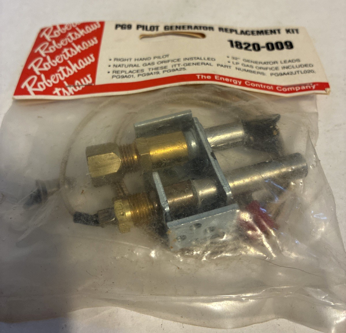 Robertshaw PG9 Pilot & Thermopile 90 Degree Right Hand Flame 1820-009