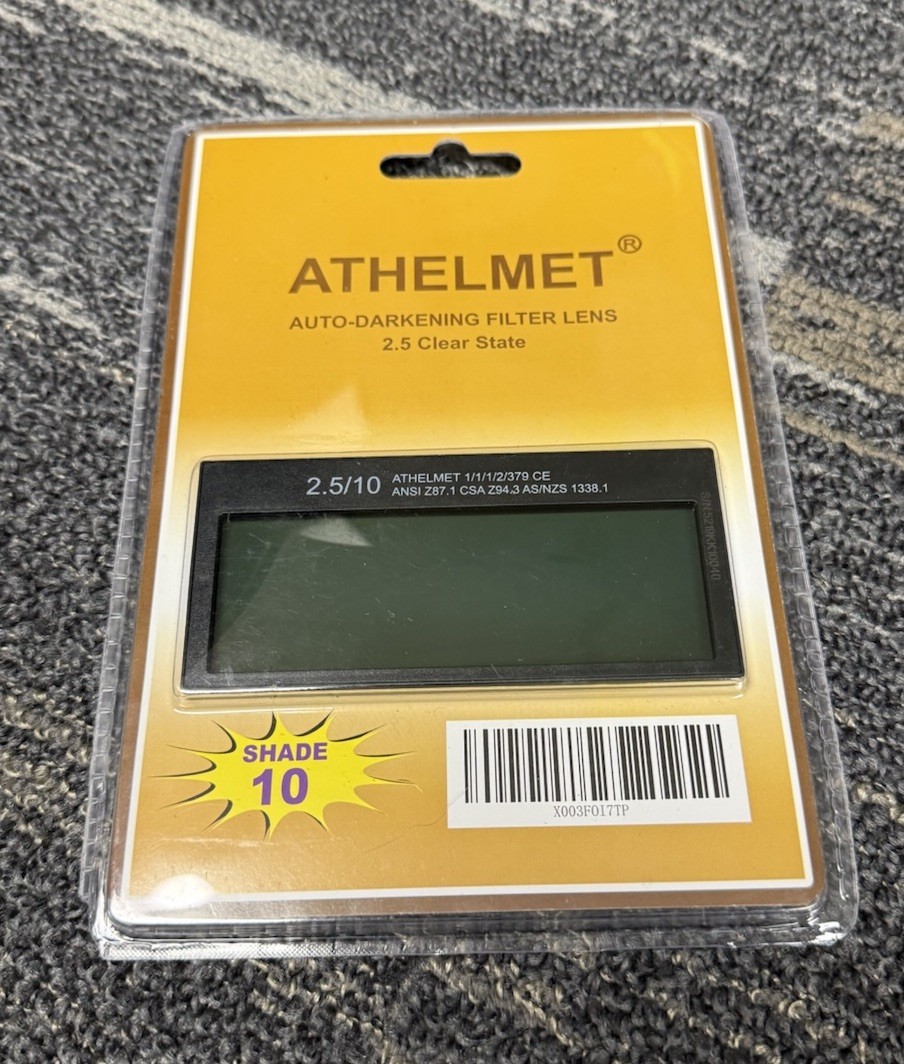 ATHELMET Auto-Darkening Filter Lens – 2.5 Clear Slate – Shade 10 – NEW