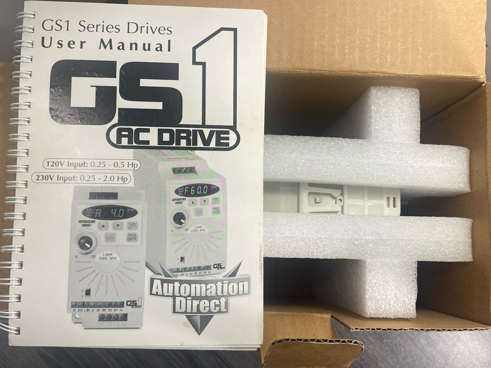 AutomationDirect GS1-10P5 AC Drive 120 VAC Input 1/2HP 240V 3 Phase Output – USA