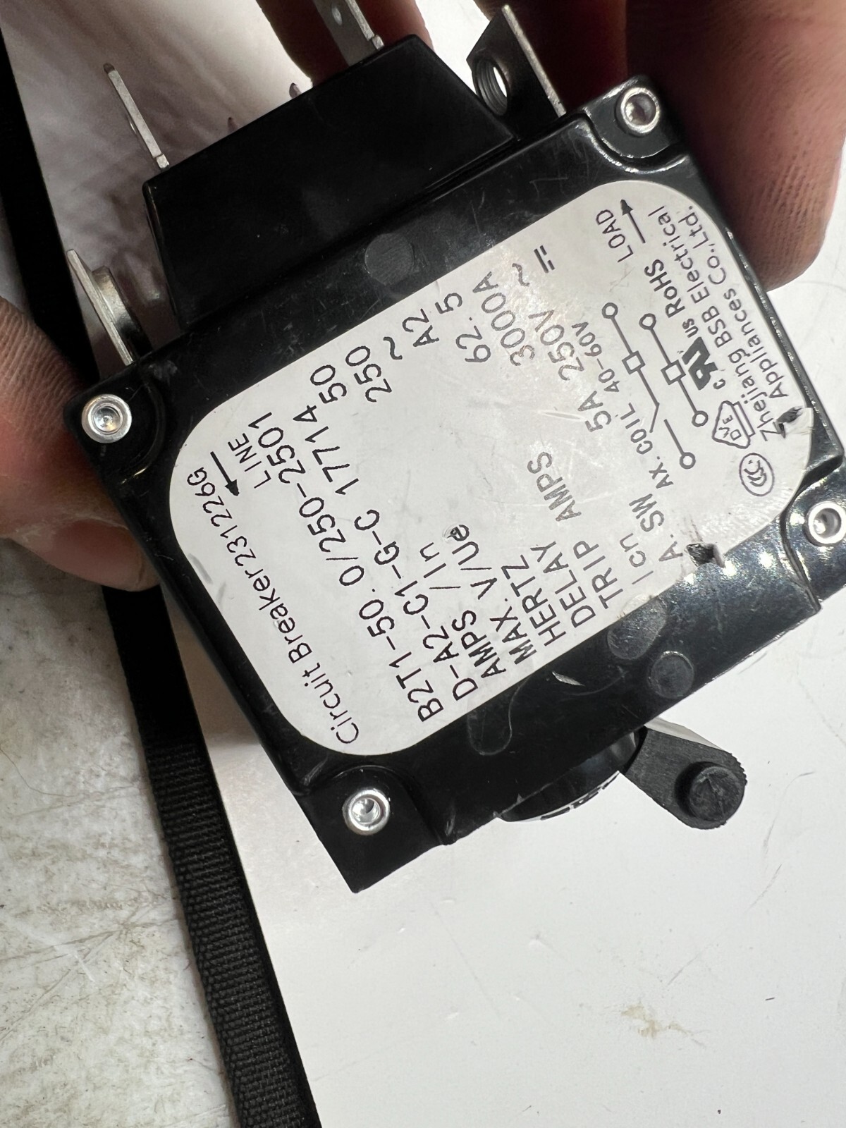 (QTY 2) BSA Zhejiang OEM B2T1-50.0/250-2501D-A2-C1-G-C, Circuit Breaker, 231226G
