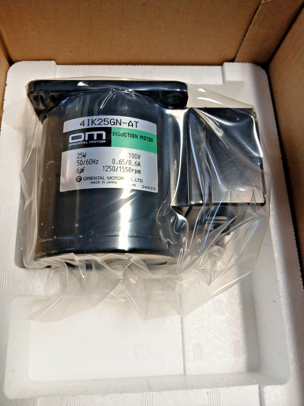 ORIENTAL MOTOR 4IK25GN-AT INDUCTION MOTOR