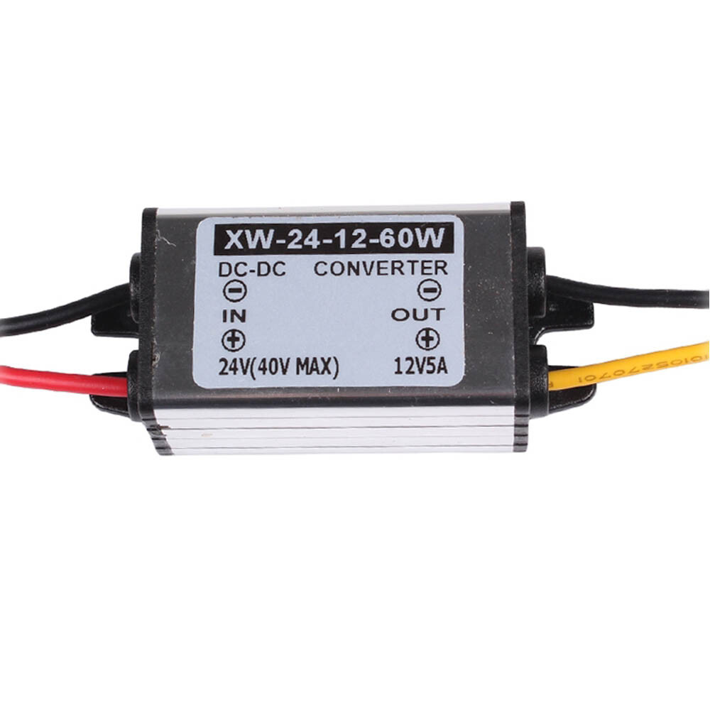 1/10 PCS Waterproof DC 24V Boost To 12V 5A 60W DC/DC Converter Regulator for Car