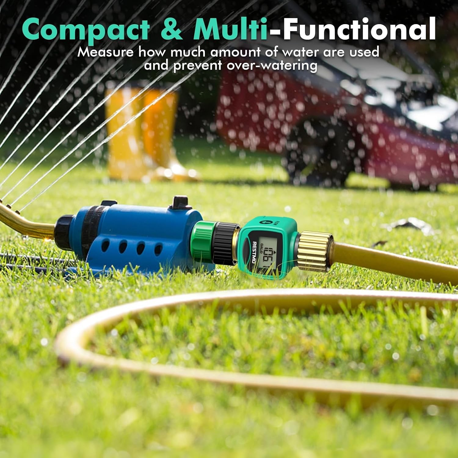 Weatherproof Garden Hose Meter