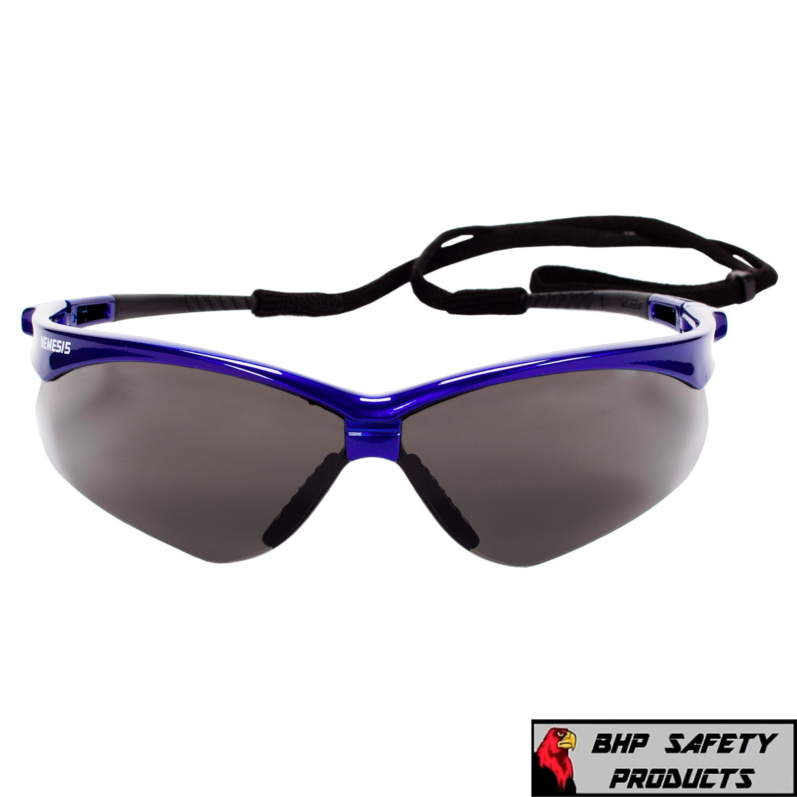 (3 PAIR) KLEENGUARD NEMESIS SAFETY GLASSES SMOKE ANTI-FOG LENS BLUE FRAME 47387
