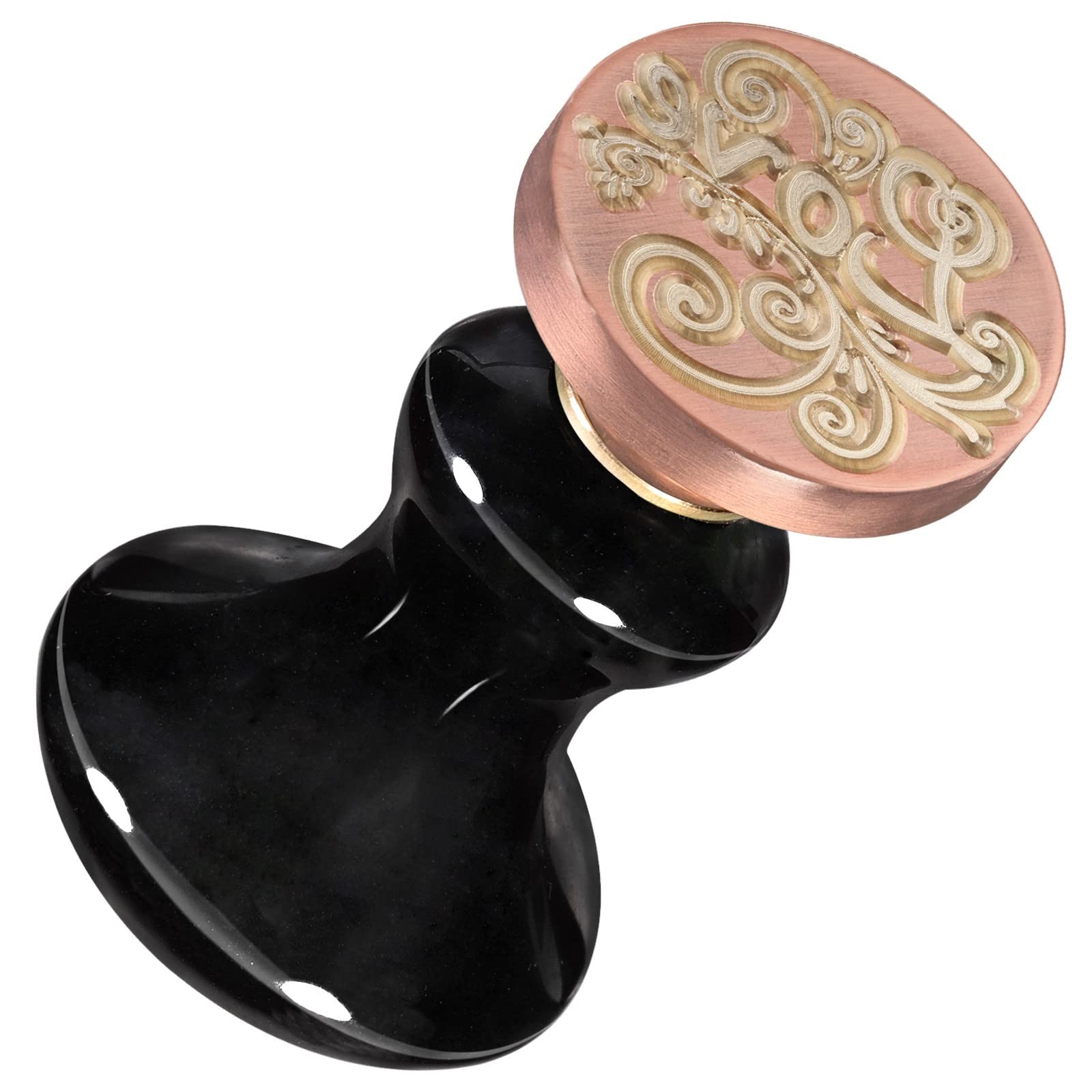 Black Obsidian Stone Wax Seal Stamp for Wedding Invitation Envelope Crafts, C…