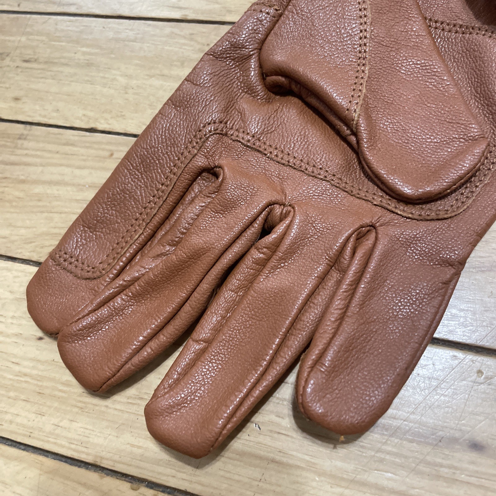 Gardenline New Leather Work Gloves Adult Large Brown Garden Hike Ride Western