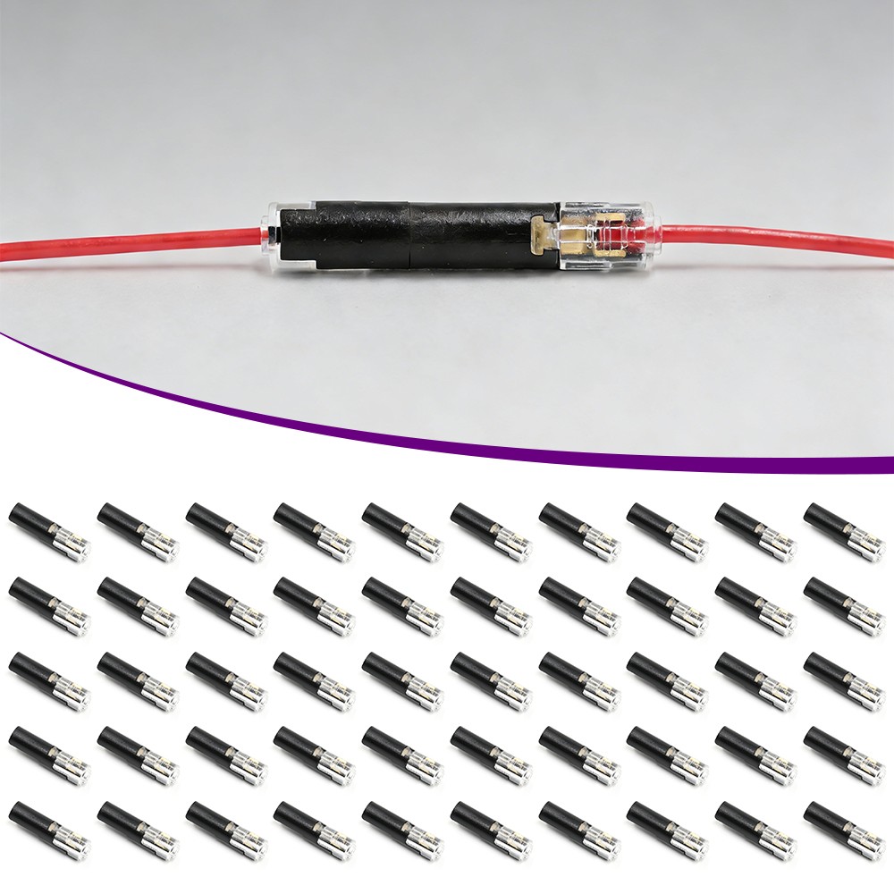 50PCS Plug-In Quick Wire Connector Kit 1-Pin Reusable Clamp Terminal Block Tool