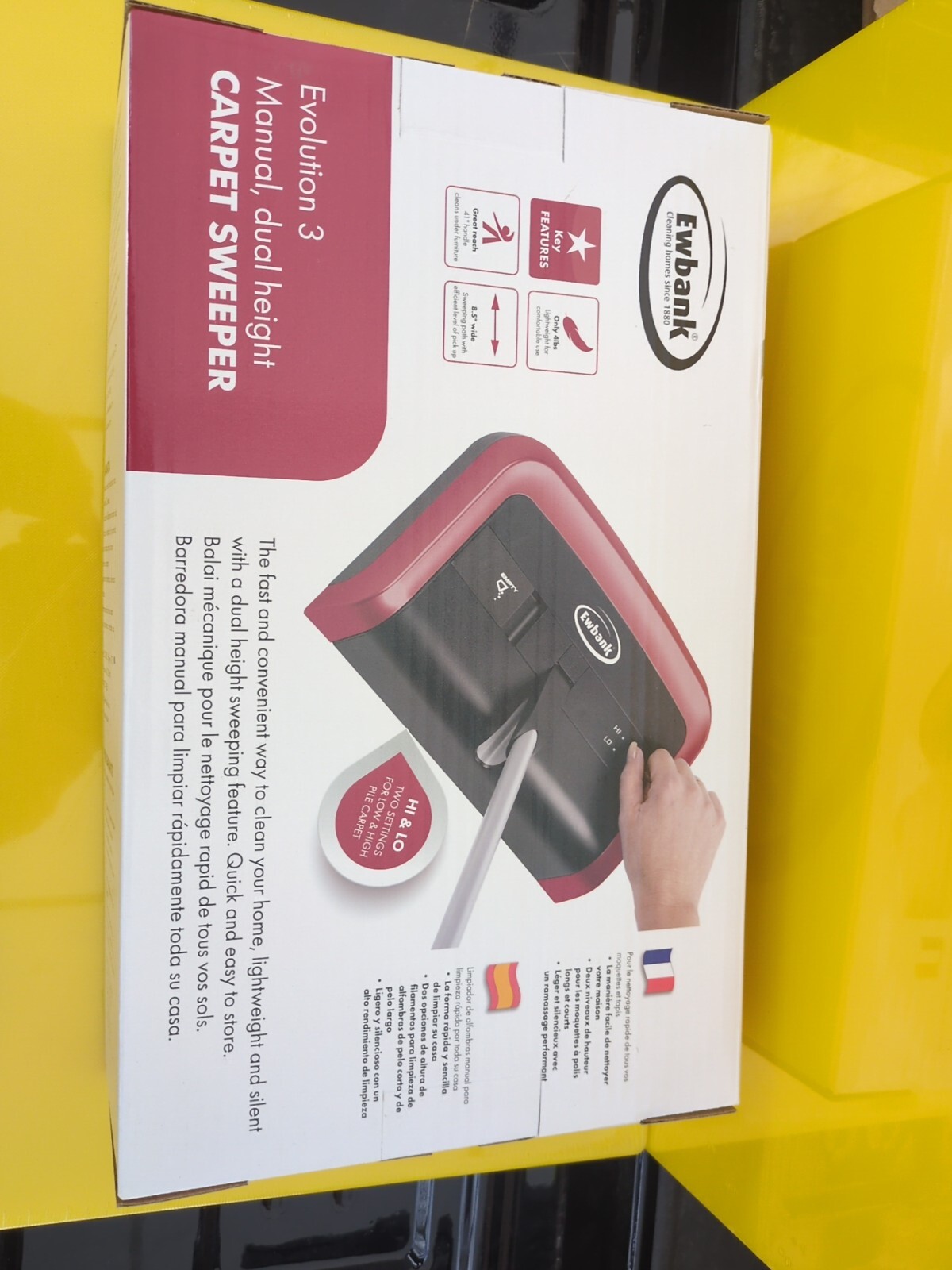 Ewbank 830 Evolution 3 Manual Dual Height Carpet Sweeper 830 EB0578 Qty-1