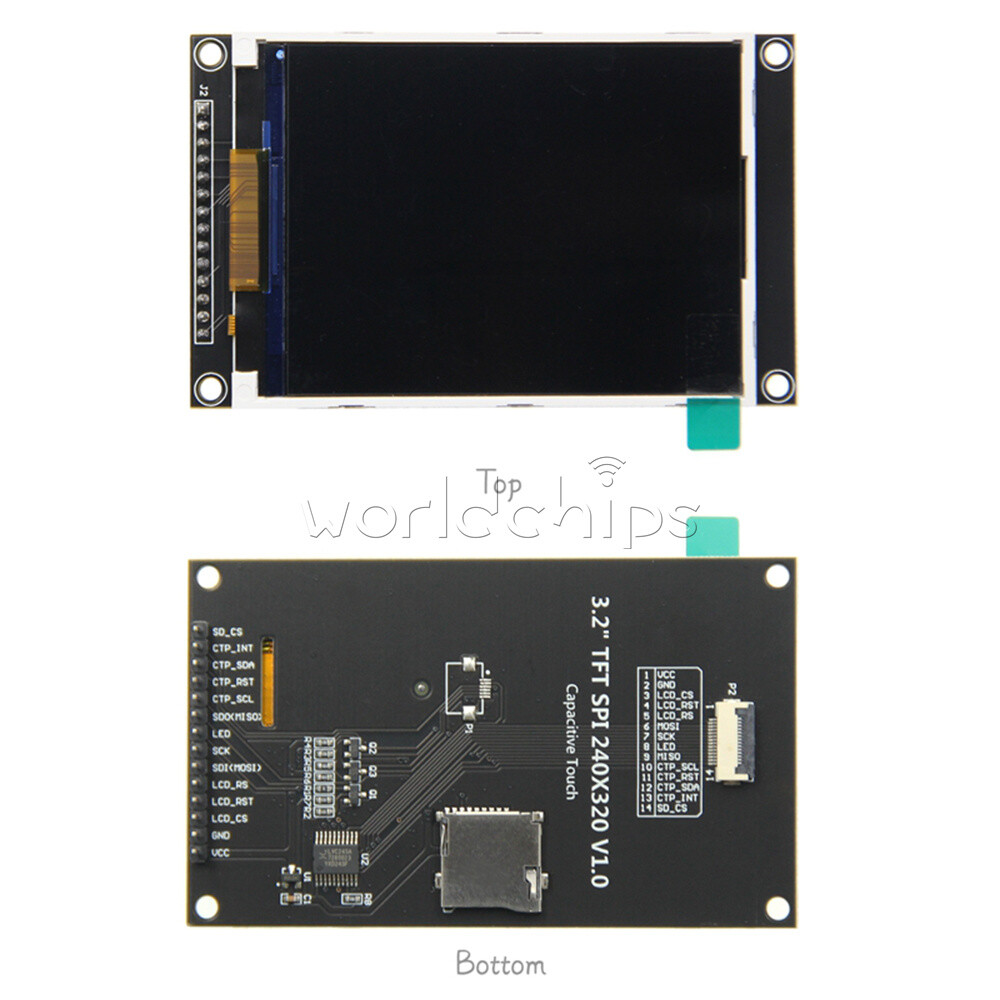 3.2 inch SPI Serial TFT LCD Display Module IPS Touch Screen 240X320 ILI9341V New