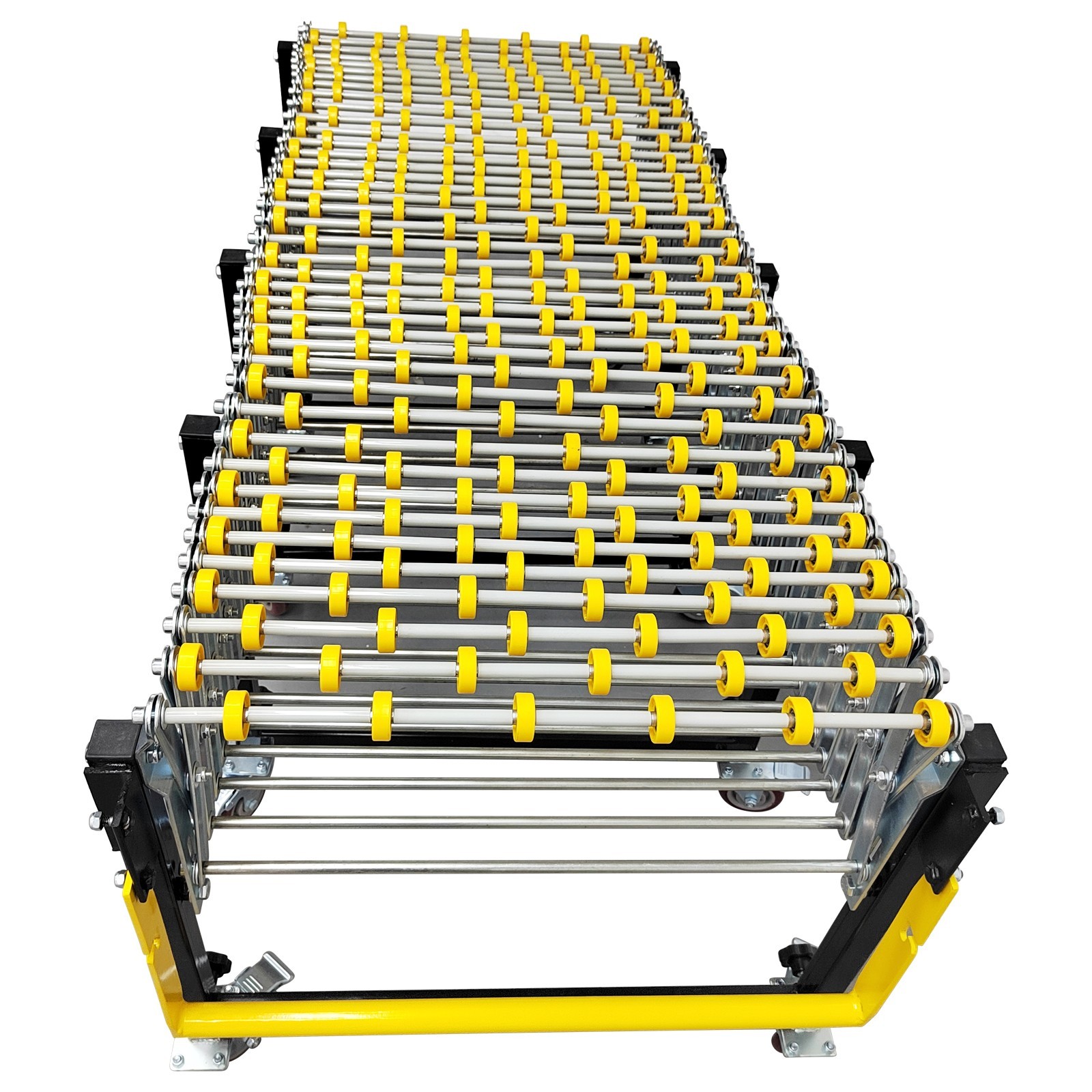Folding Conveyor 5.1-19.66ft Length Unpowered Roller Conveyors 23.6″ Width