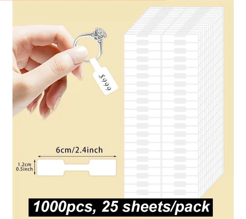 1000 jewelry price tags self-adhesive tags Price Identify Jewelry Price Tags