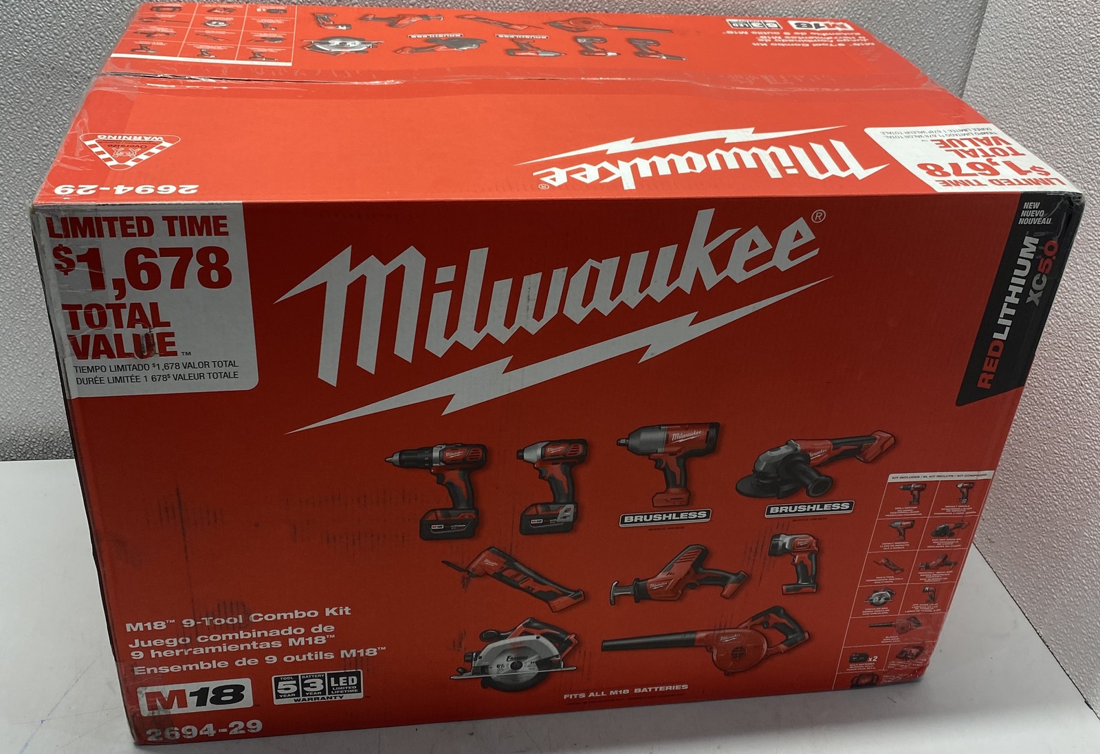 Milwaukee M18 18V 9-Tool Combo Kit 2694-29