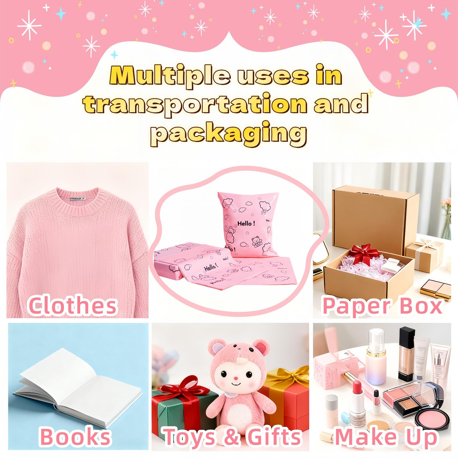 50 Pcs Small Poly Mailers Self Adhesive Shipping Envelope Mailer for Small Bu…