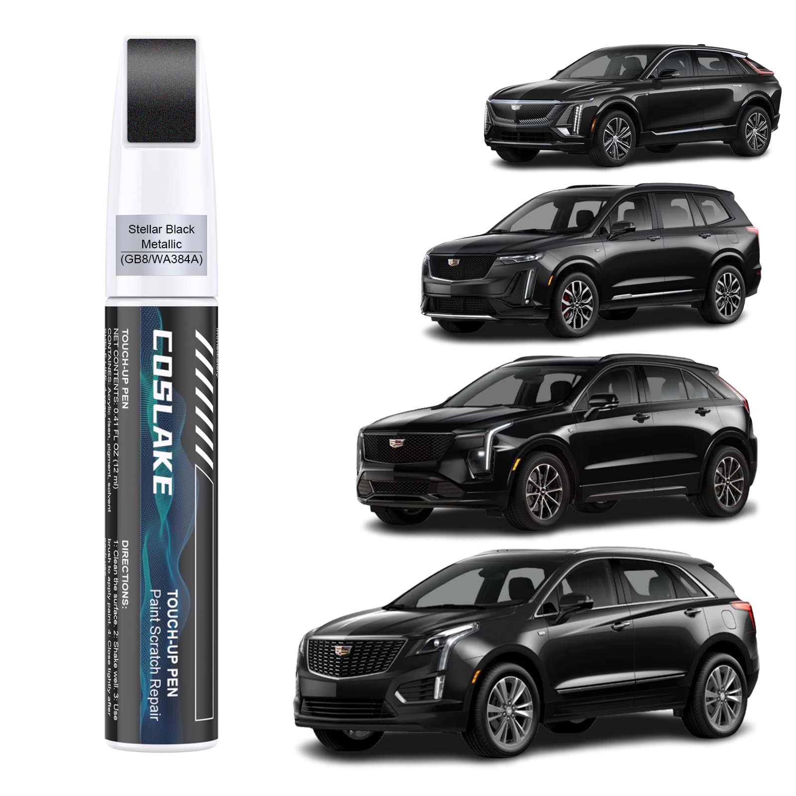 Touch Up Paint for Cadillac Scratch Repair Kit with 2 Pens & Micro Applicators