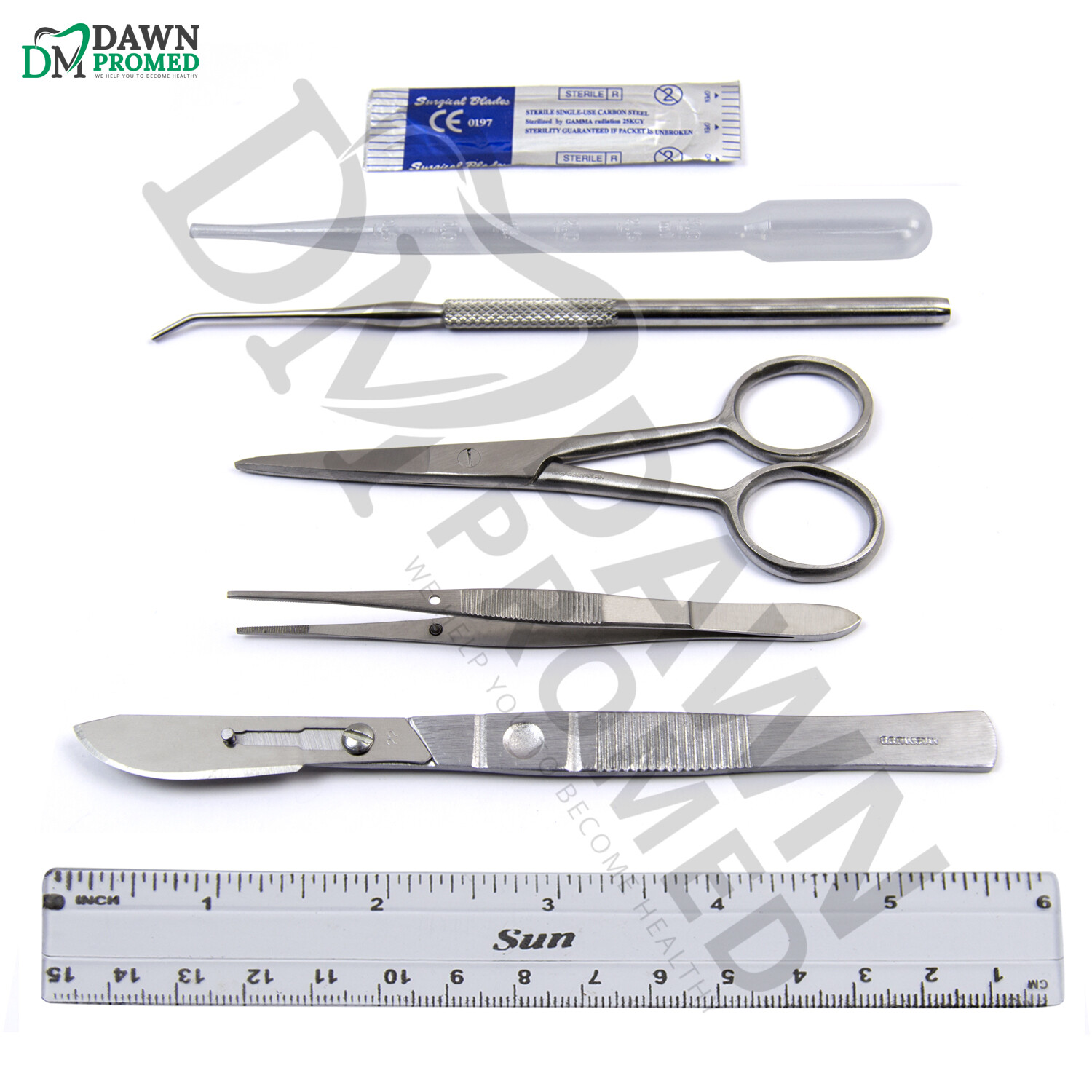 6 Pcs Minor Surgery Biology Medical Student Dissecting Instrument Kit German Gr