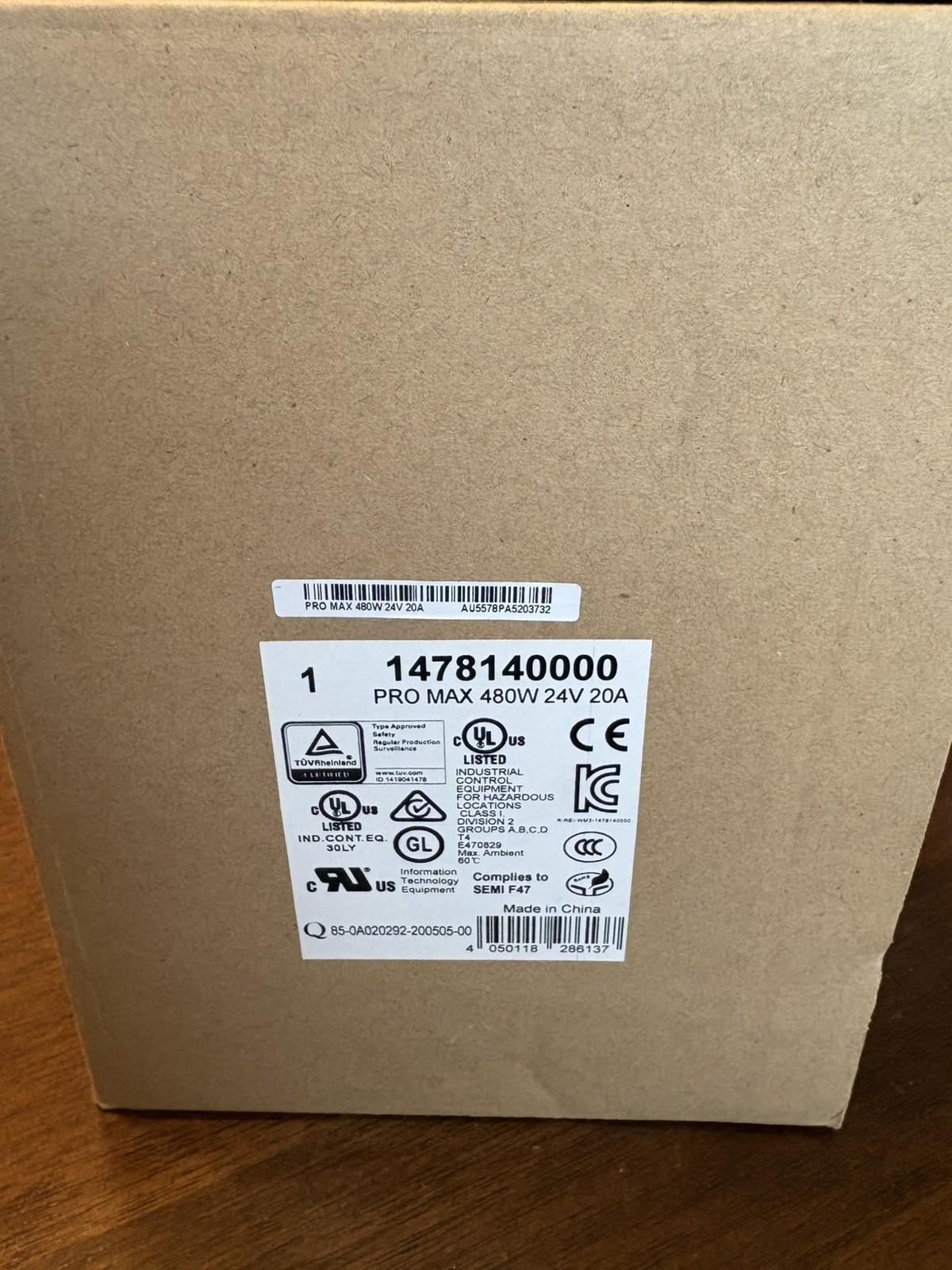 1pcs Weidmuller PRO MAX 480W 24V 20A 1478140000 Switching Power Supply