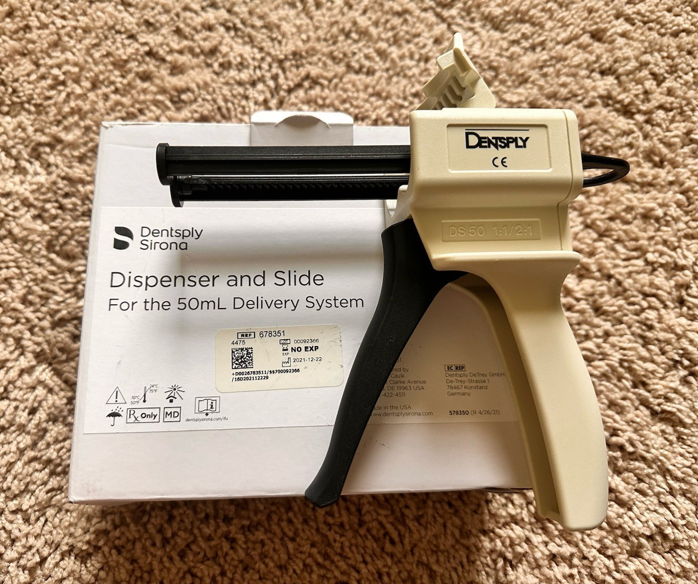 Dentsply Sirona DS50 50mL Delivery System Dispenser & Slide