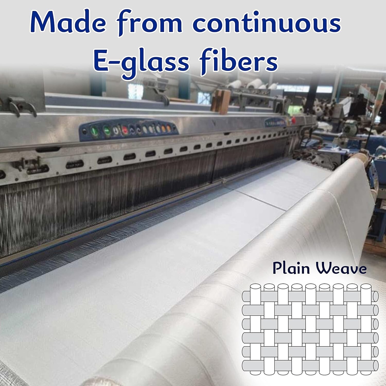 Fiberglass Mat Woven Roving Cloth 6 Oz, 18′ Long x 50″ wide Fiberglass Cloth