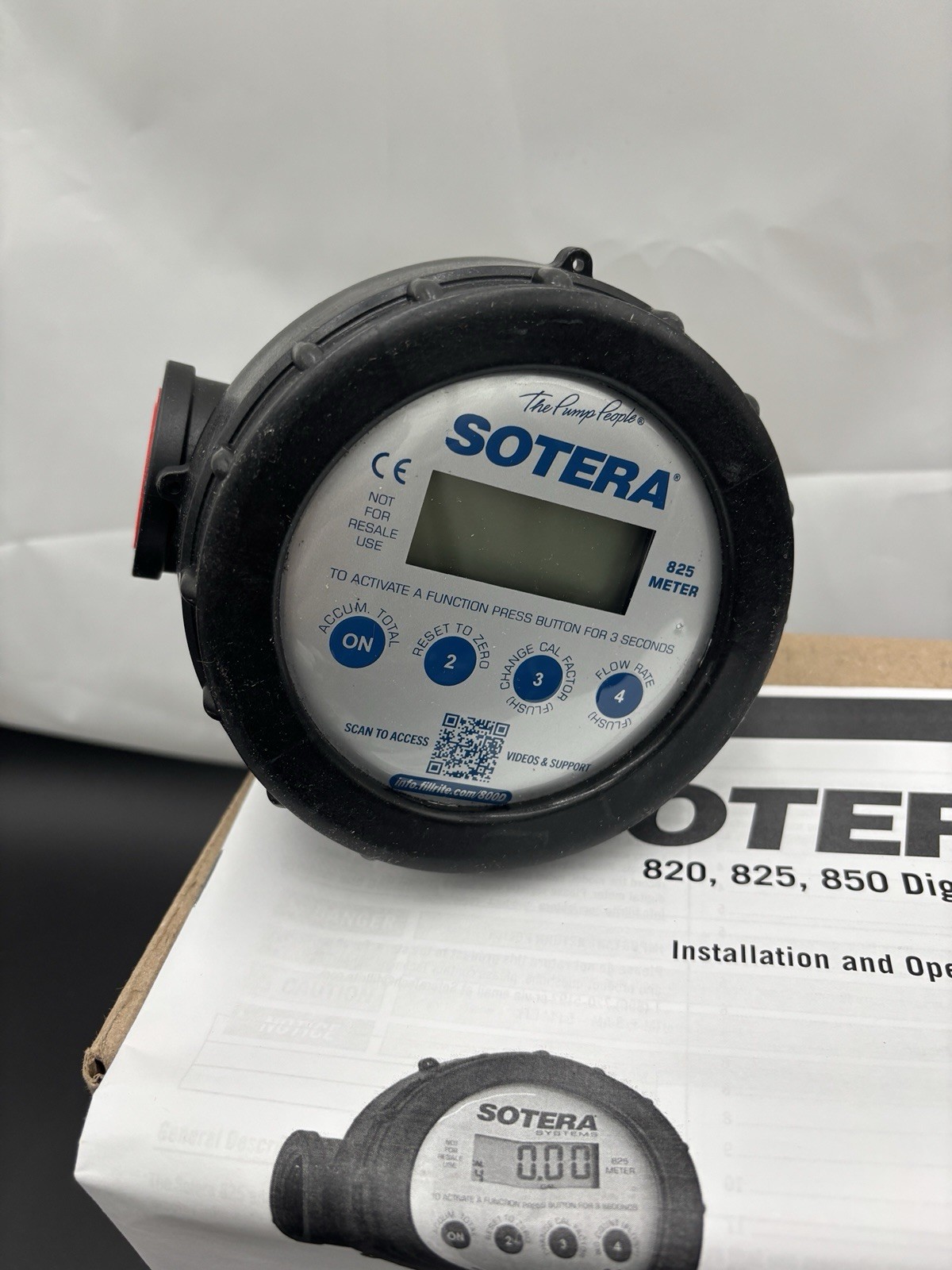 Sotera 825 1″ Digital Chemical Transfer Meter 2-20 GPM Open Box NEW