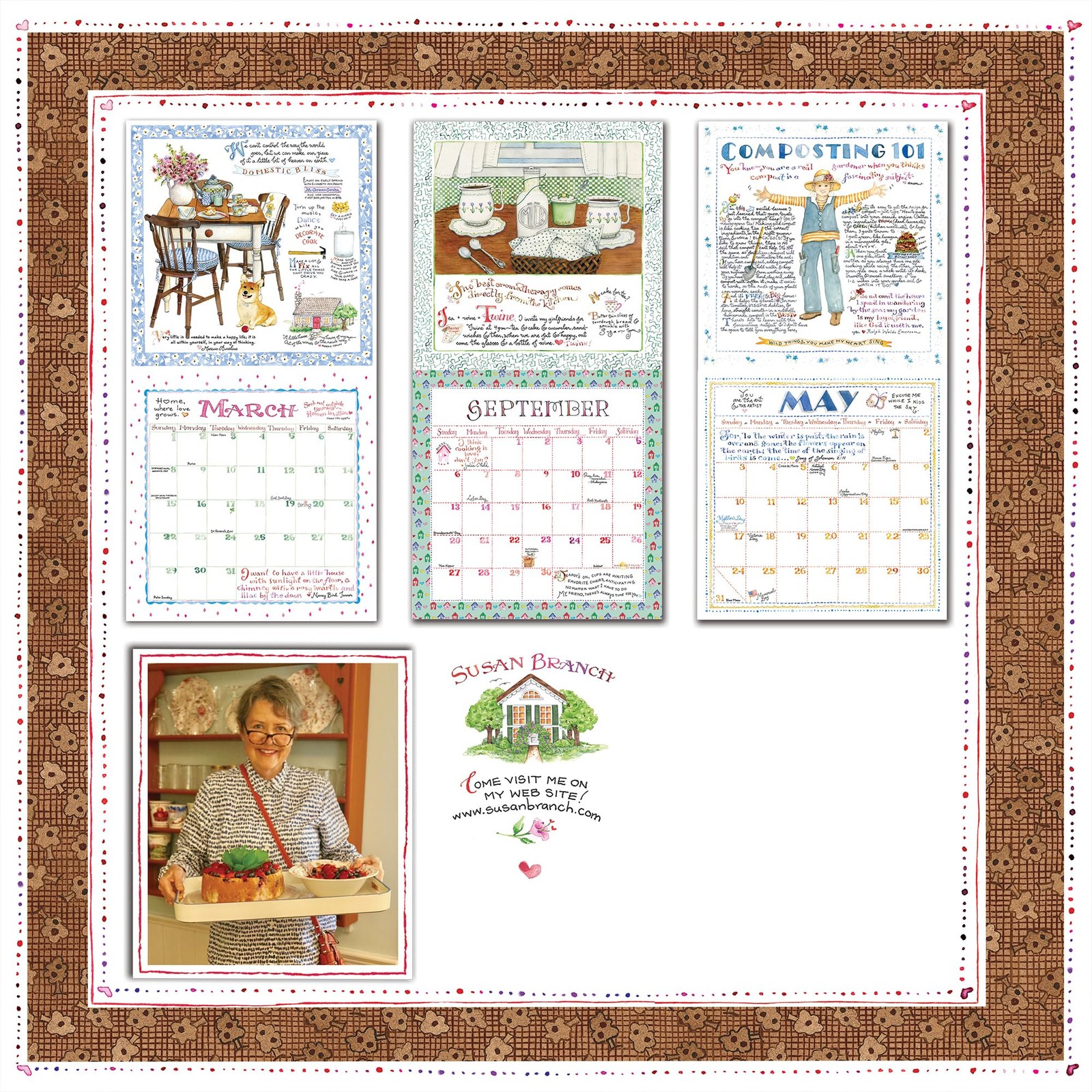 TF Publishing 2026 Susan Branch Wall Calendar – Large Grids for Appointments…