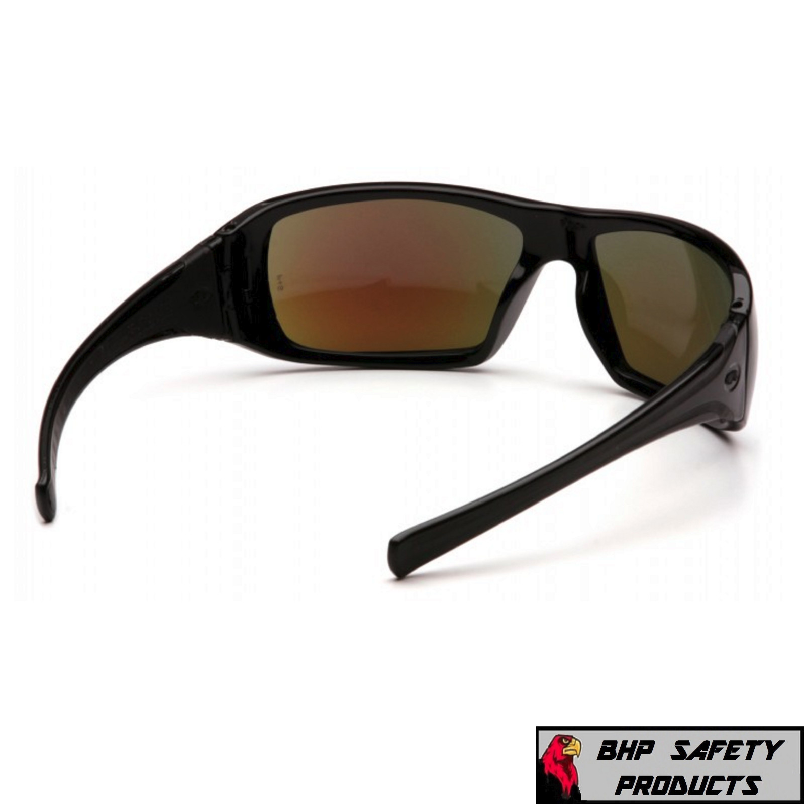 PYRAMEX GOLIATH SAFETY GLASSES BLACK W/ ICE BLUE MIRROR LENS SUNGLASSES SB5665D