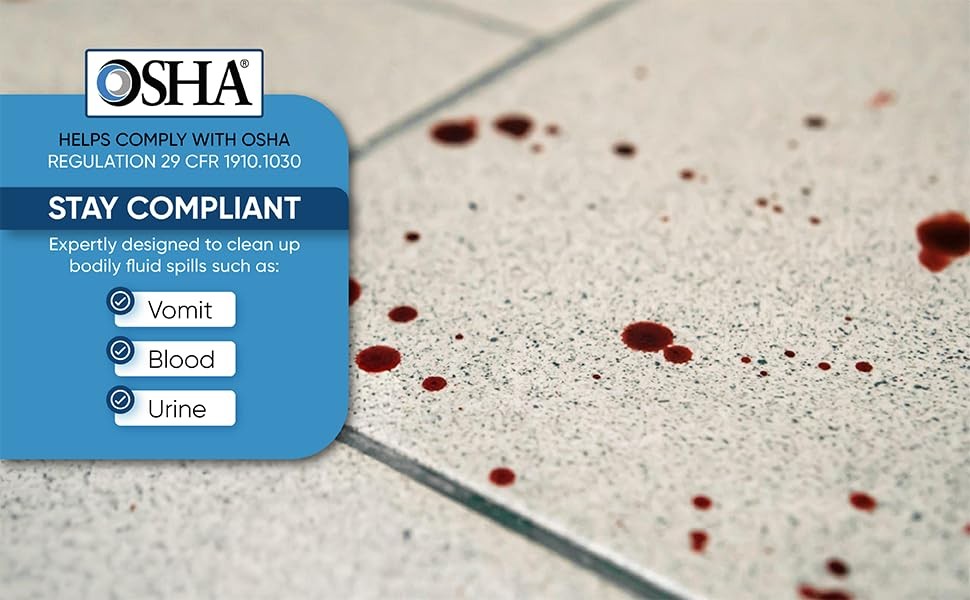 Vomit & Diarrhea Clean up Kit for Restaurant – Be OSHA Compliant| White