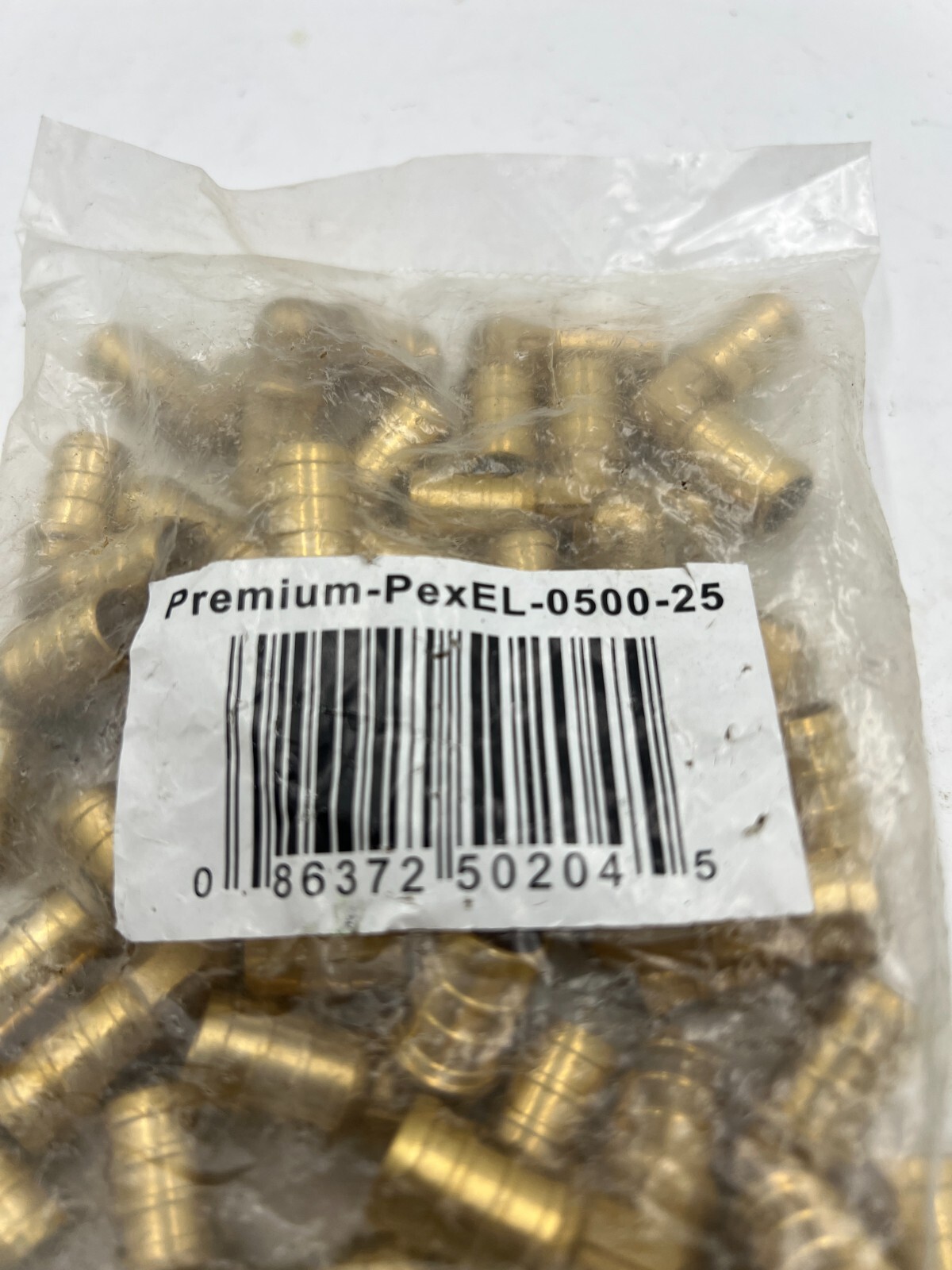 Pack Of 25 Pex Fitting Pex Elbow,Brass Crimp Fittings Elbow 0.5 Inch, EL-0500-25