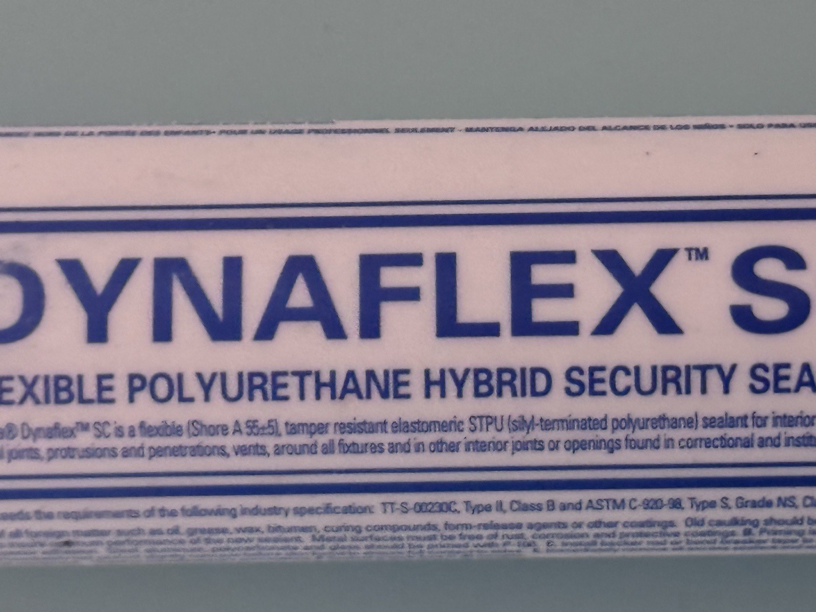 Pecora DynaFlex SC Hybrid Polyurethane Sealant DFSCW(Pick-Proof) Anti-Ligature.