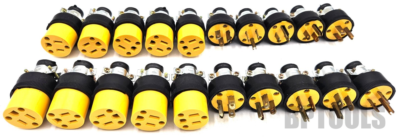 20pc Male & Female Extension Cord Replacement Electrical Plugs 15Amp 125V End