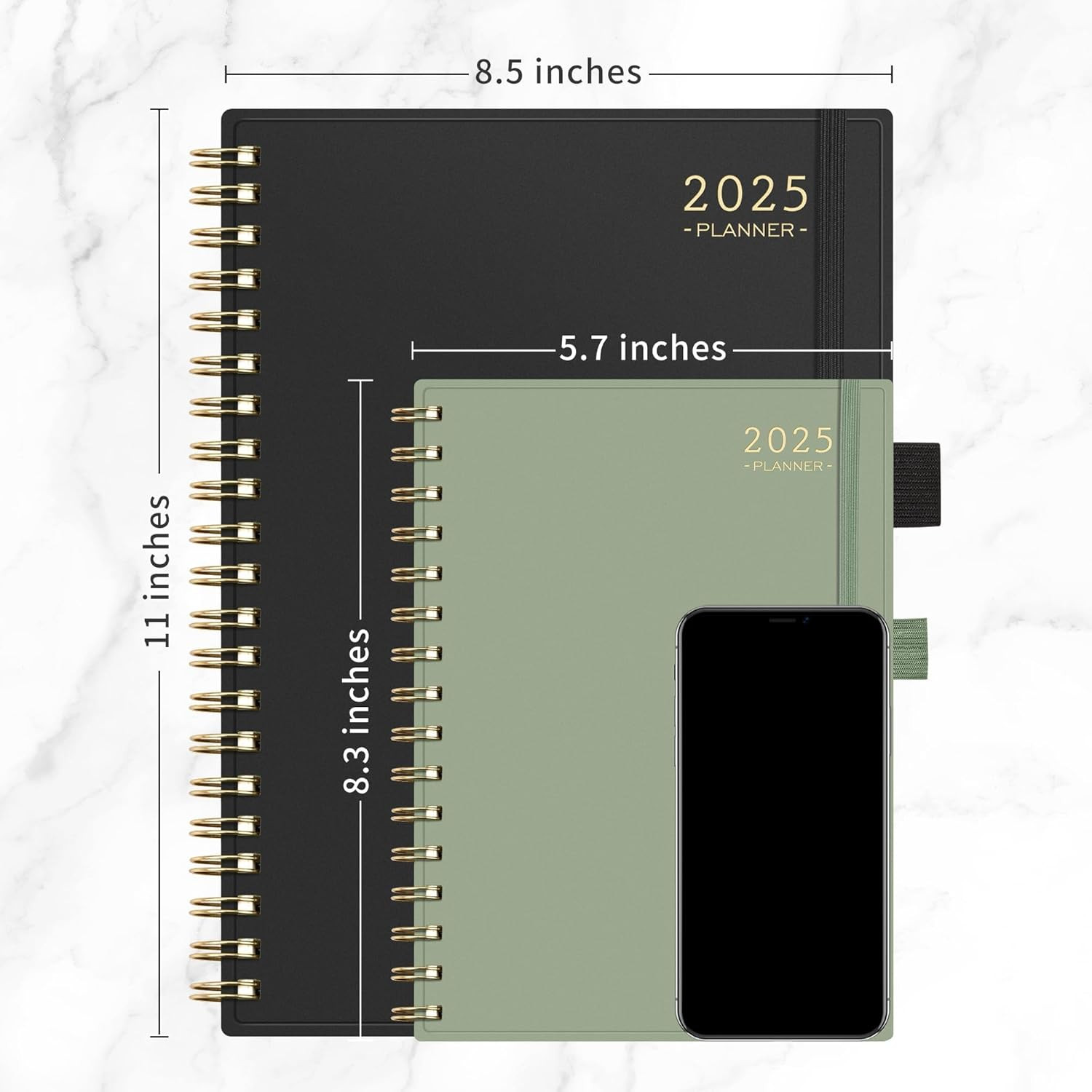 2025 Planner, Weekly and Monthly Planner, Jan 2025 – Dec 2025, 8.5″ × 11″, Large