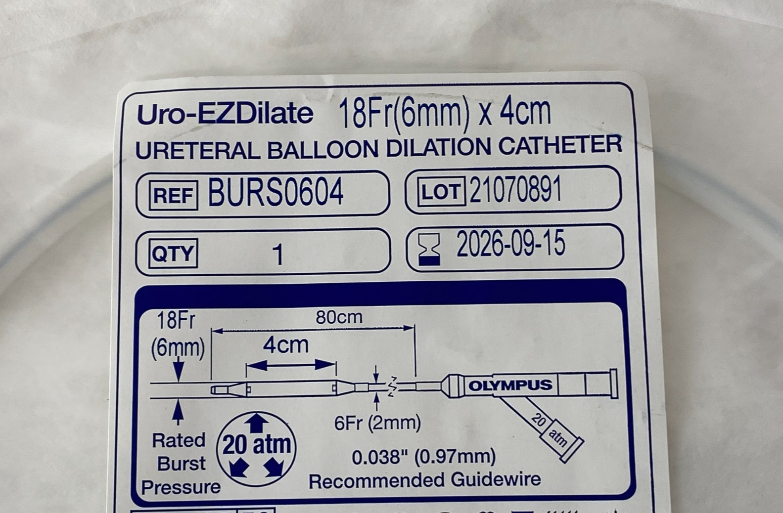 OLYMPUS Uro BURS0604 Exp.2026-09 (*K29#2)