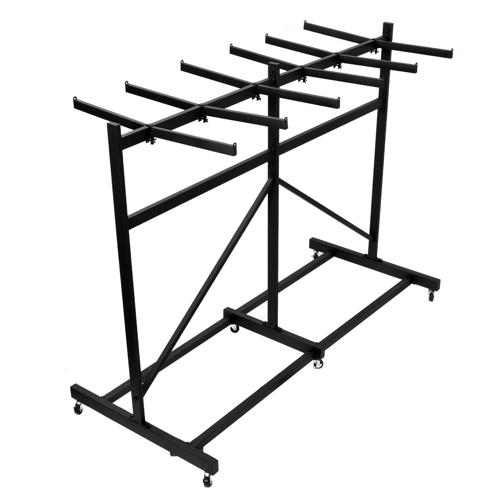 12 Tables+42 Chairs Folding Chair Cart Folding Chair Rack 660lbs Heavy Duty