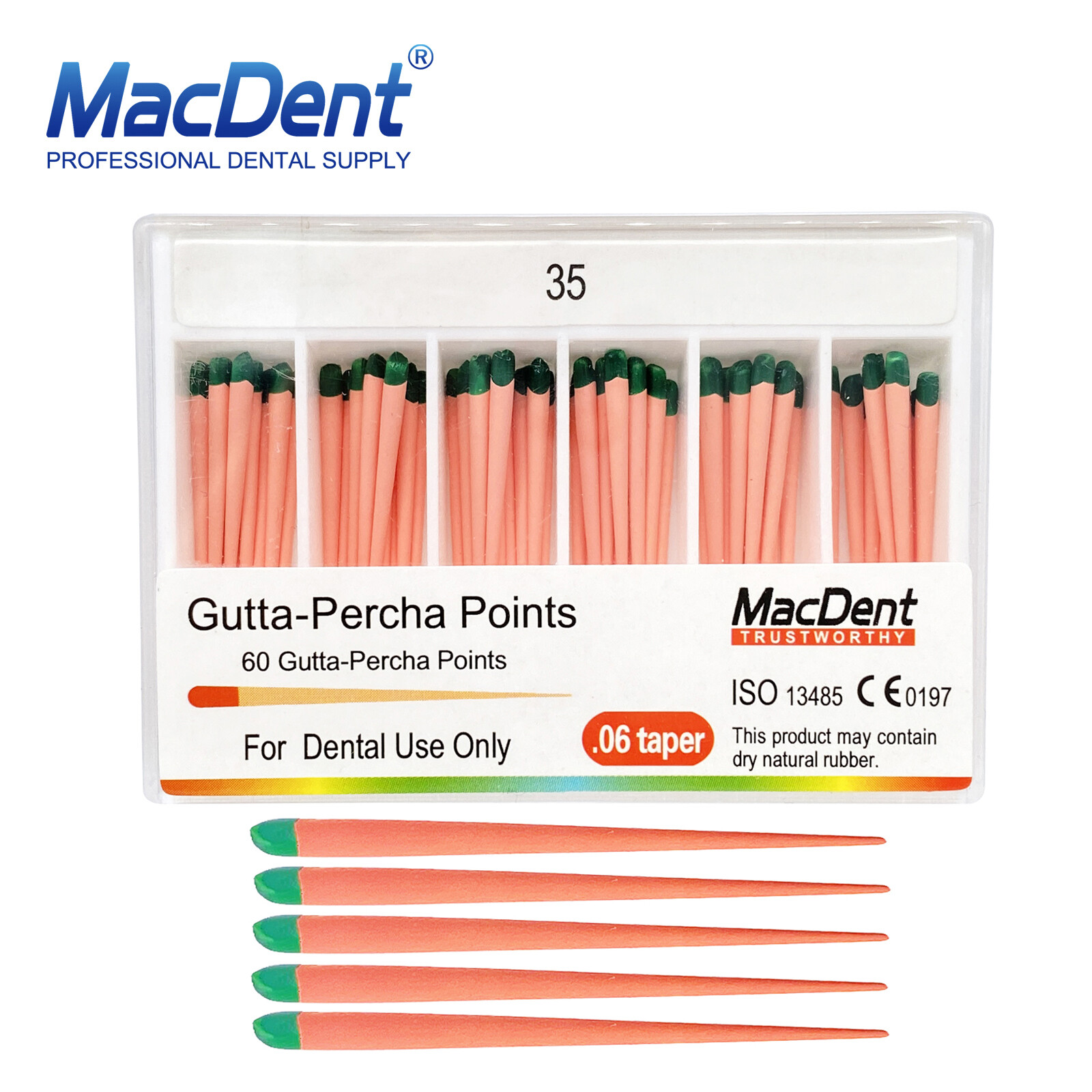 MacDent Dental Gutta Percha Points Endodontic Root Canal Taper 0.02/0.04/0.06