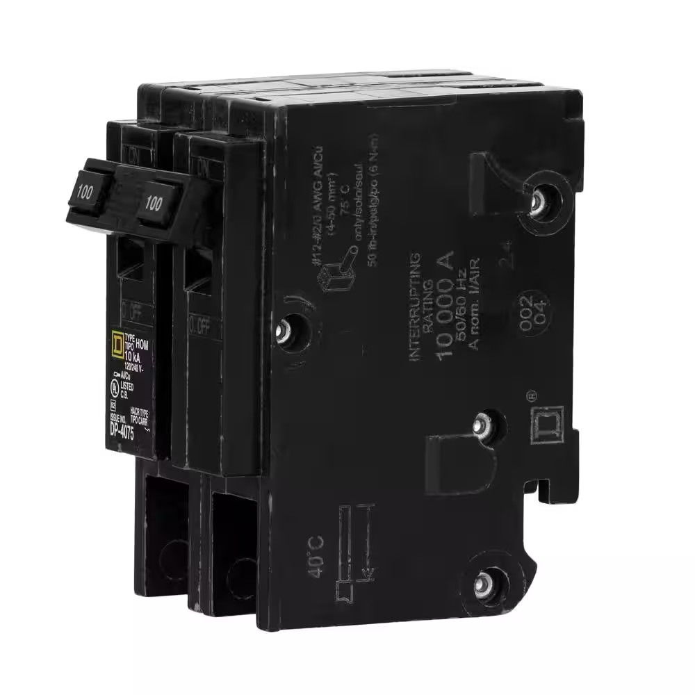 Homeline 100 Amp 2-Pole Circuit Breaker (HOM2100C)