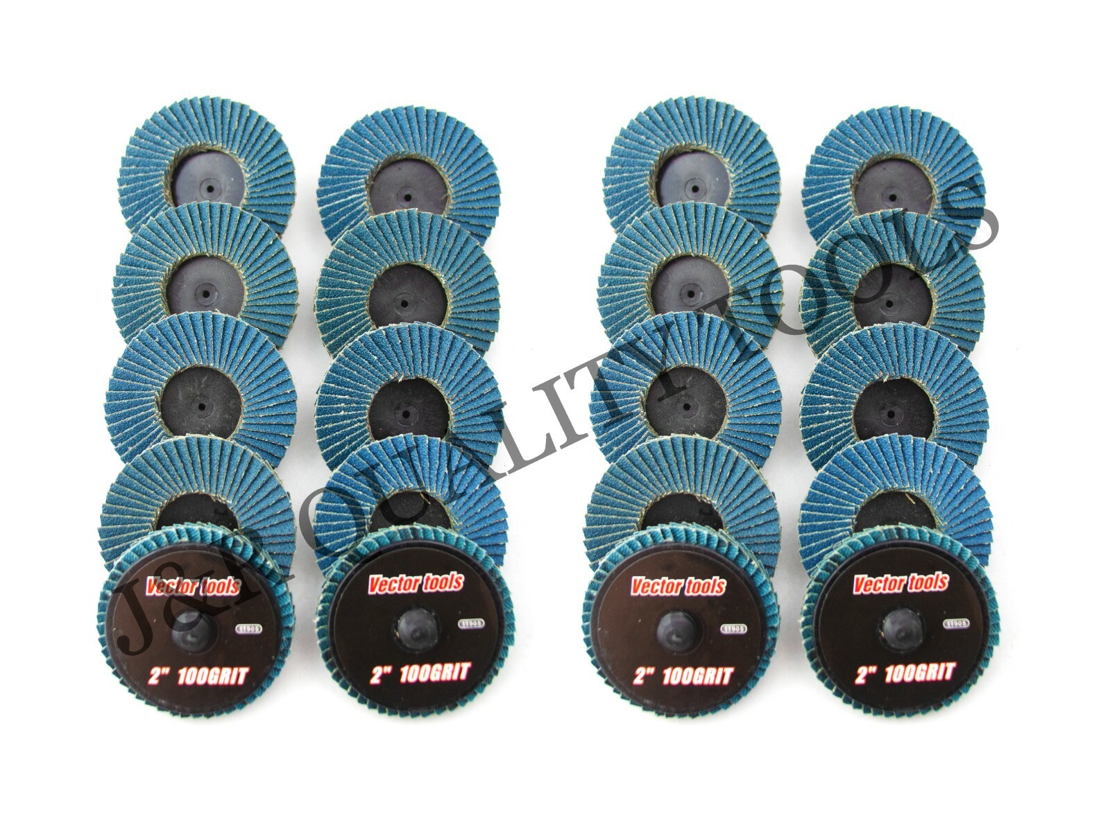 20 New VCT 2″ Roll & Lock 100 Grit Flap Discs Grinding Sanding Wheels