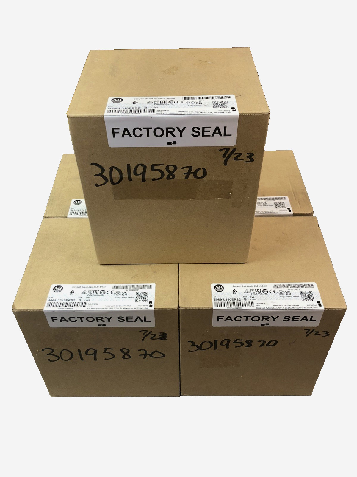 (1) Allen-Bradley 5069-L310ERS2 Compact GuardLogix Safety Controller (Factory)