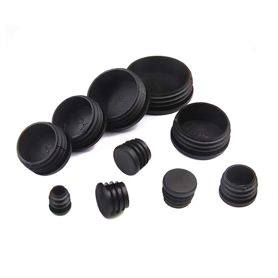 Round Plastic Black Blanking End Cap Caps Tube Pipe Inserts Plug Bung 12~100mm