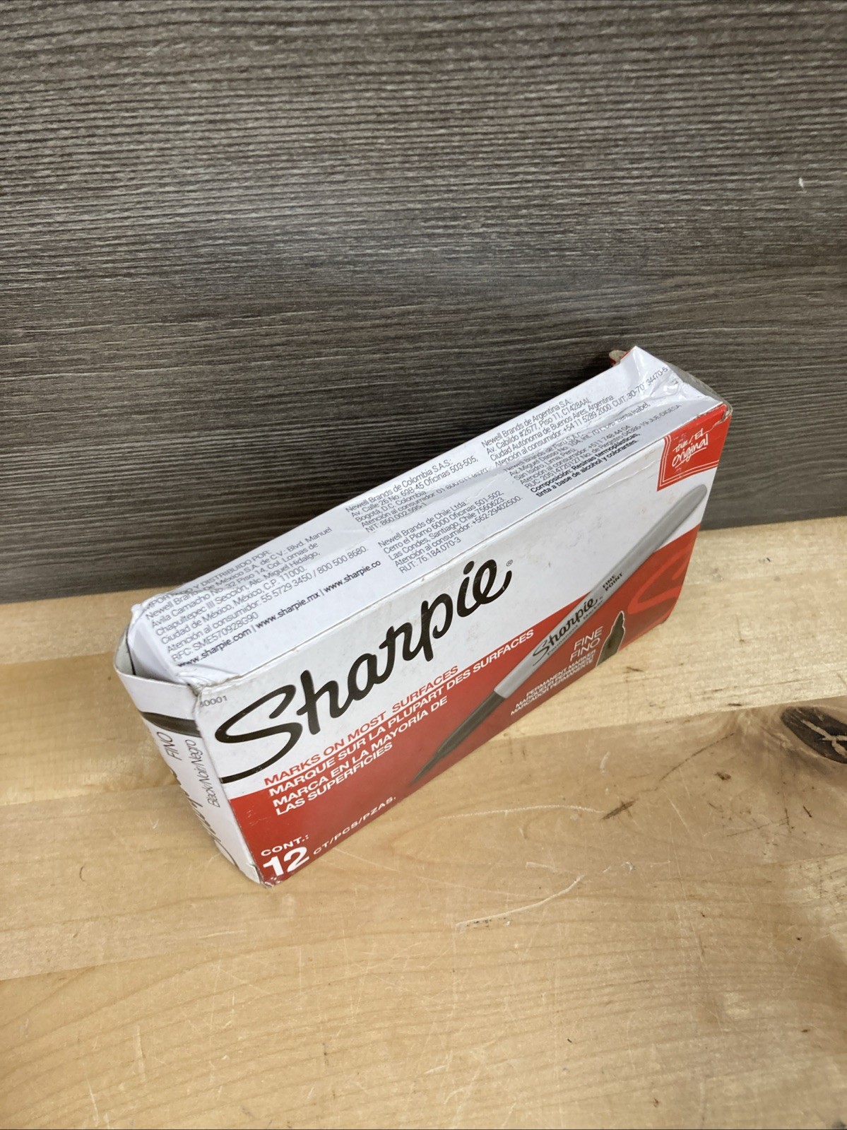 12 Count Sharpie 30001 Fine Tip Permanent Markers, Black New