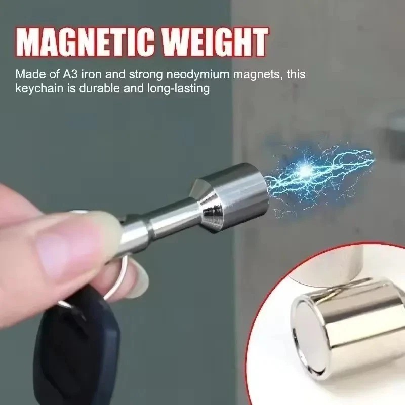 1 Pcs Keychain Neodymium Magnet for Testing Coins, Jewelry, Brass, Gold, Silver