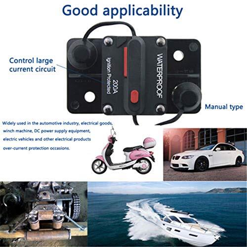 Waterproof Car Circuit Breaker Fuse Reset 30-300 Amp 12V-48V DC Car Boat Auto