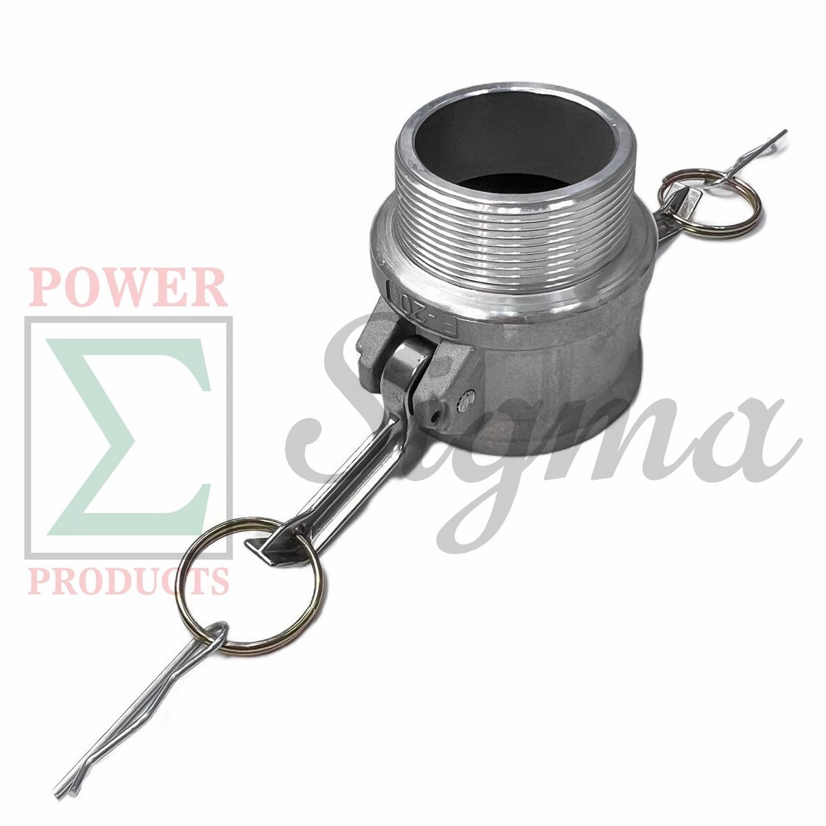 Sigma 2″ IN Aluminum Type B Camlock and Groove Hose Fitting Plug x NPT Male