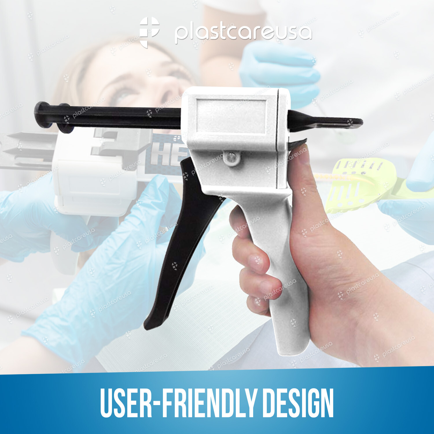 Dental Impression Universal Cartridge Dispenser Delivery Gun 1:1 2:1 House Brand
