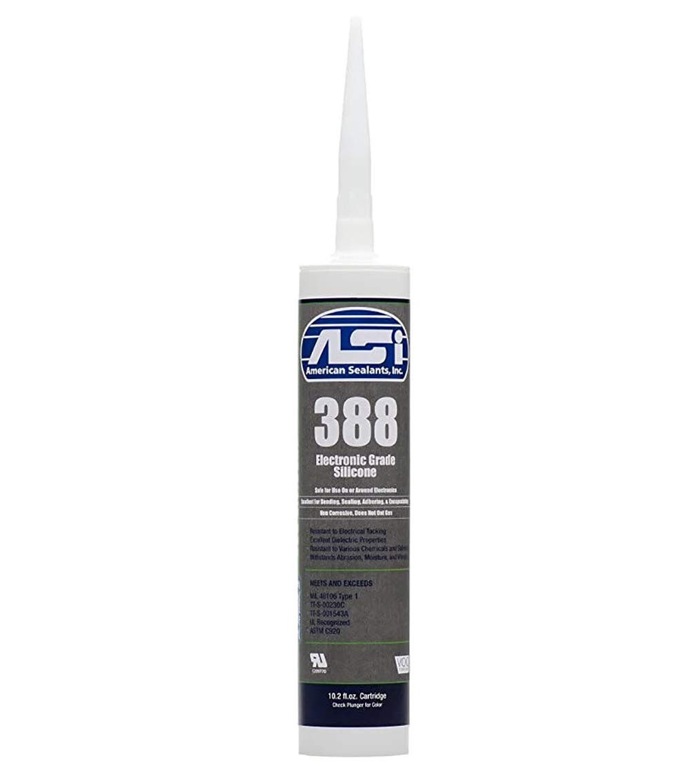 ASI 388 Clear Electronic Grade Silicone – 10.2 Oz Squeeze Tube