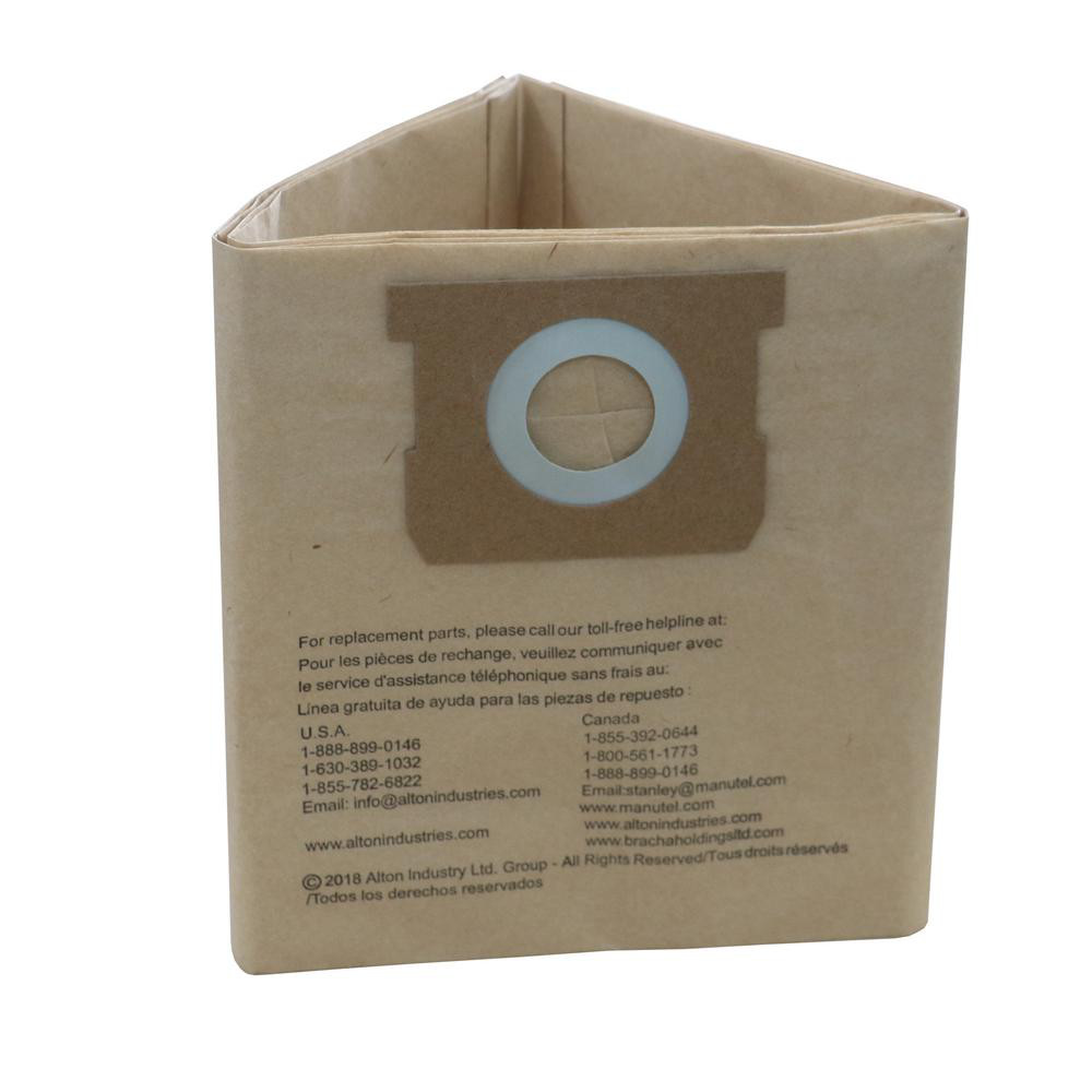 4 Gal. Original Manufacturer Filter Bags For Porter Cable/Stanley Wet/Dry Vacuum