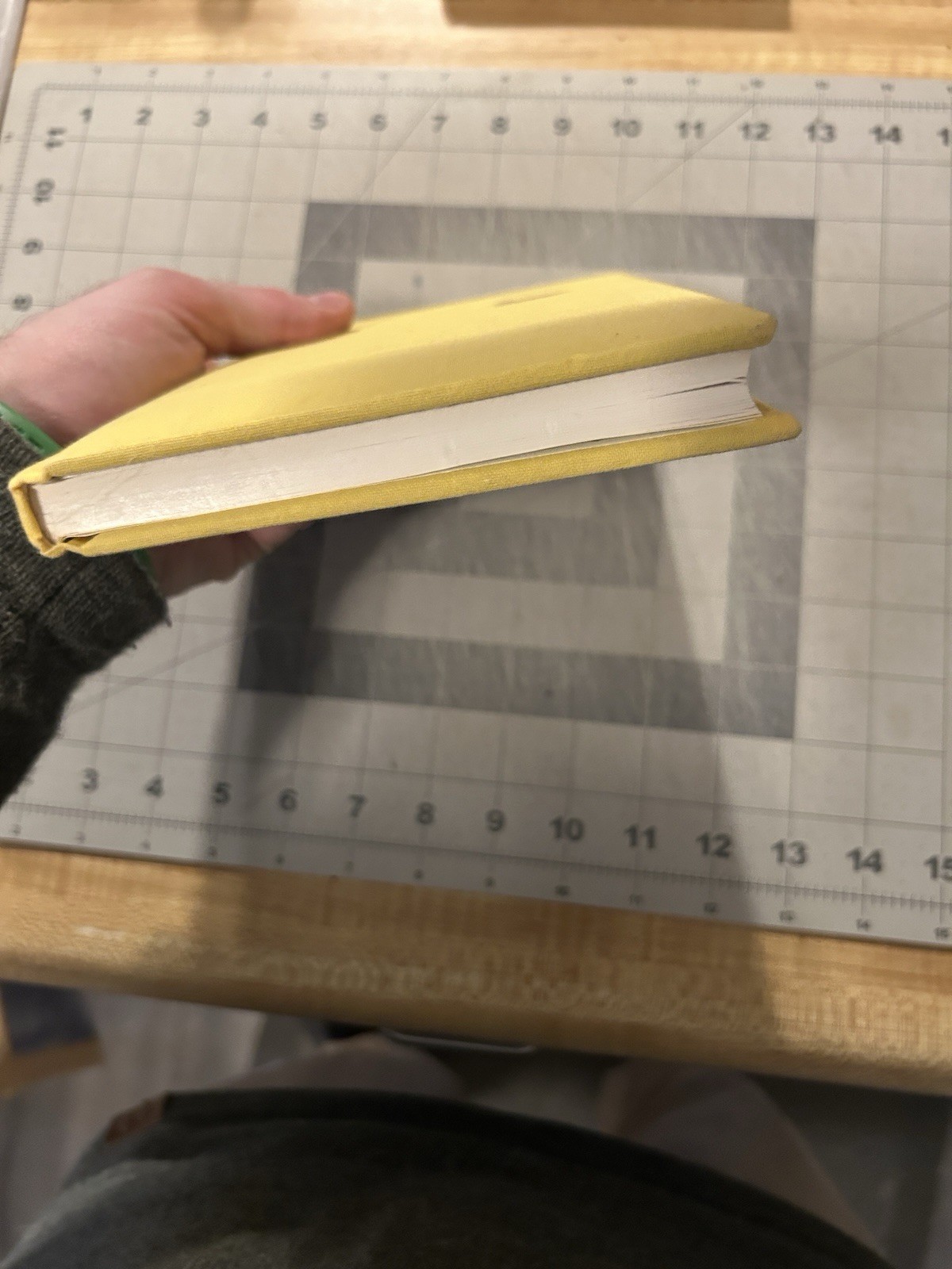 Vtg ScribeMate Lined Journal 5.5 x 8.5″ Yellow Fabric DUCK Preppy Office SHIPS