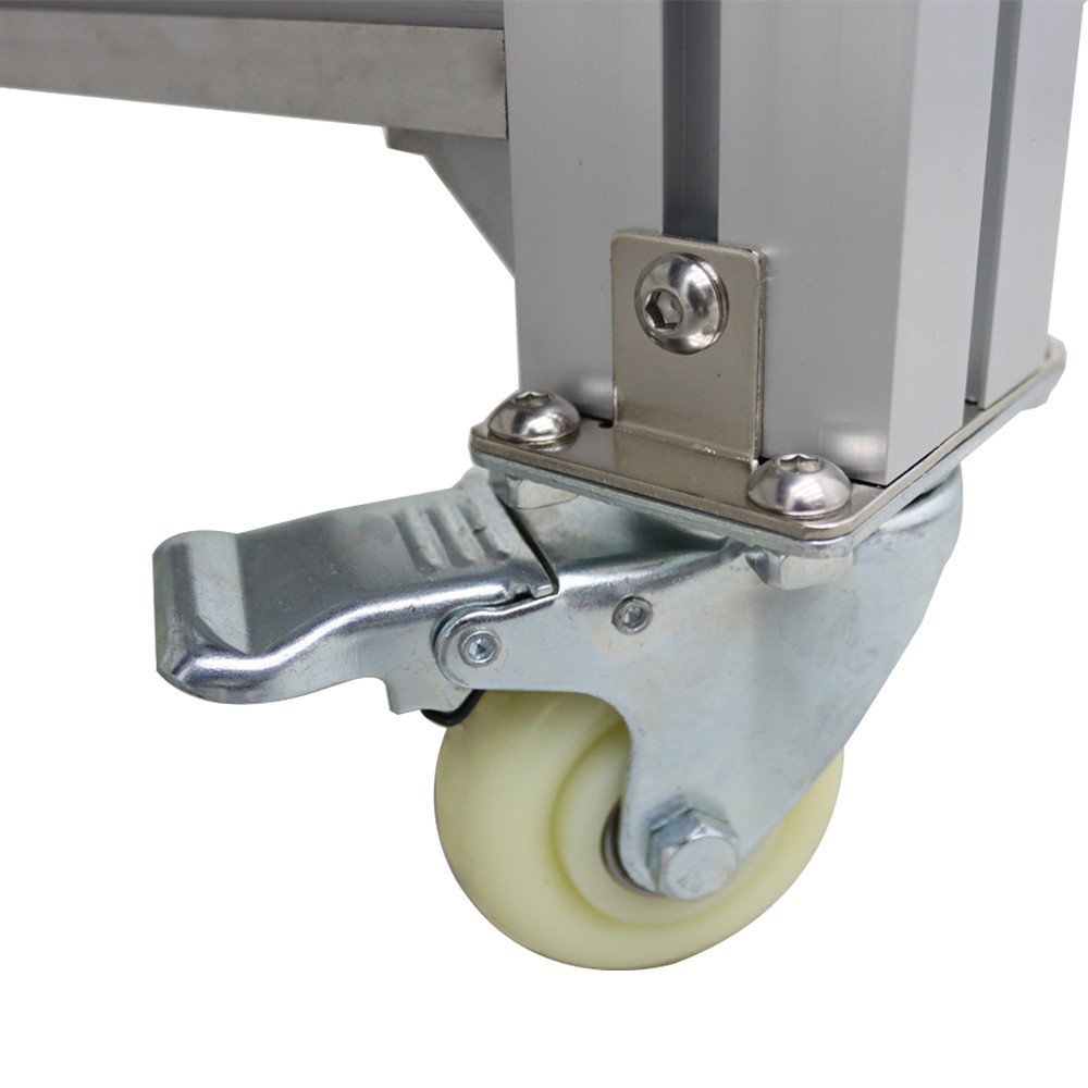 Length 59inch Width 11.8inch PVC Flat Belt Aluminum Frame Conveyor Machine 110V
